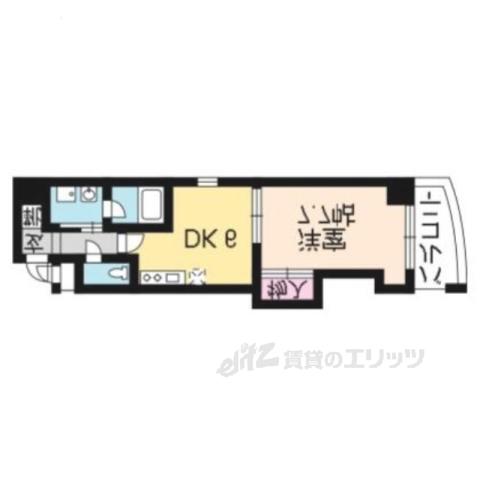 エストレーラ(1DK/1階)の間取り写真