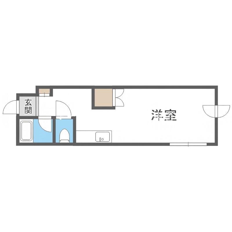 ロアールN21(1K/4階)の間取り写真