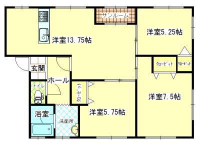 ビュープリンス(3LDK/2階)の間取り写真