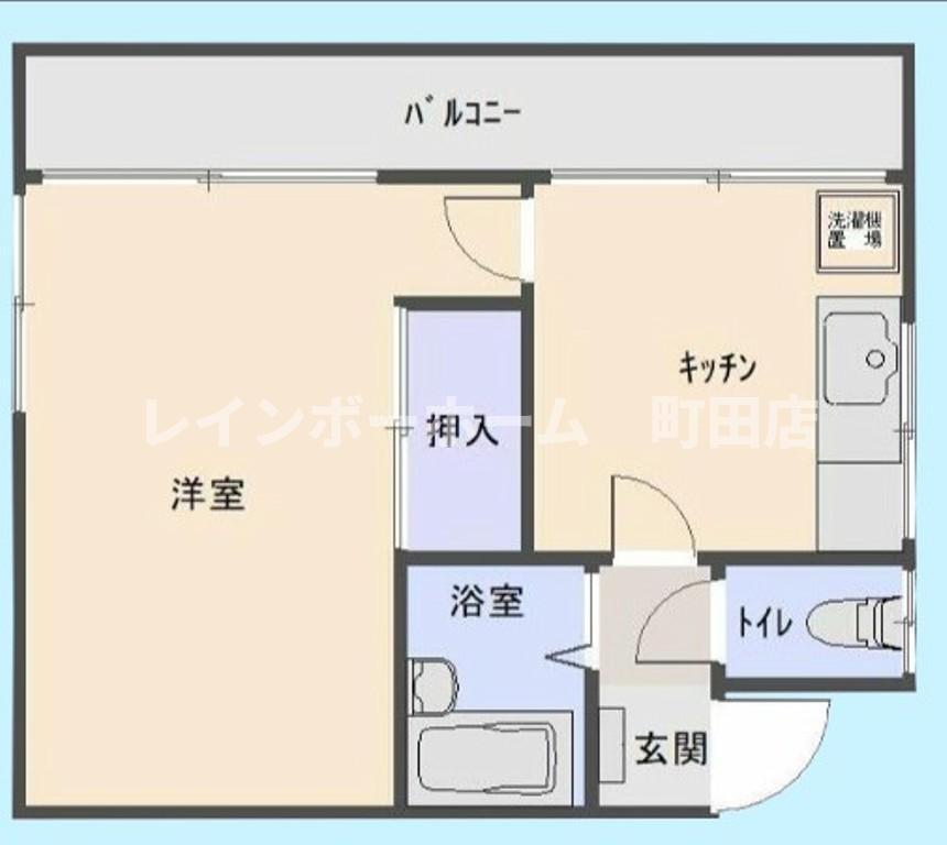 マルイA(1DK/2階)の間取り写真