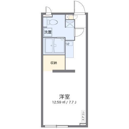 アルクルピナスV(ワンルーム/2階)の間取り写真