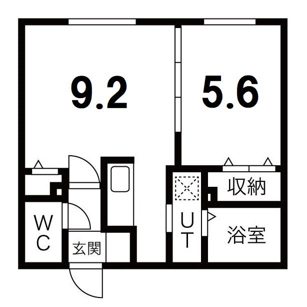 LA LUCE南郷(1LDK/4階)の間取り写真