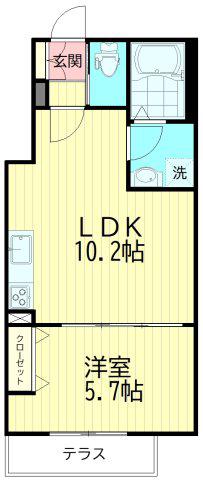 MAISON DU SOLEIL(1LDK/3階)の間取り写真