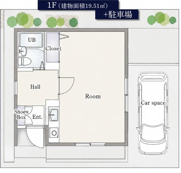 田柄2丁目(ワンルーム/1階)の間取り写真