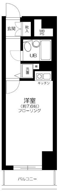 シティコープ浅草橋III(ワンルーム/4階)の間取り写真