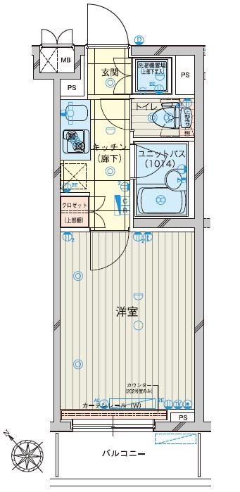 ルーブル桜台(1K/5階)の間取り写真