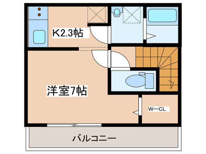 カーサ ソレイユ(1K/2階)の間取り写真