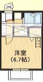 フォルス12(1K/2階)の間取り写真