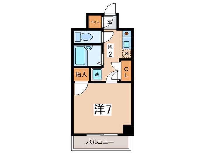 リシェール町田(1K/4階)の間取り写真