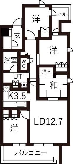 大阪ベイレジデンス(4LDK/10階)の間取り写真