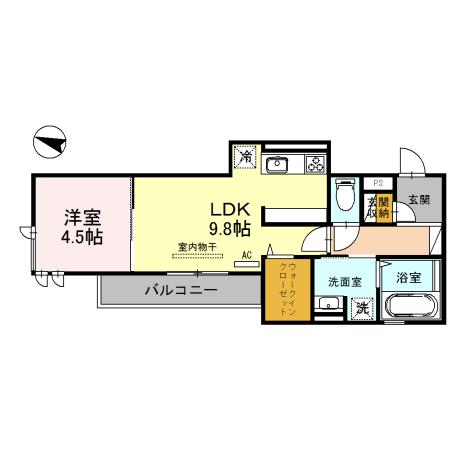 STORCH BURG(1LDK/3階)の間取り写真