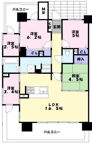 アルファステイツ姫路駅東(3SLDK/12階)の間取り写真