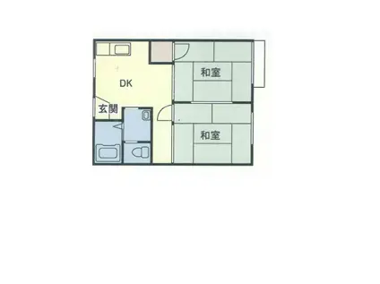 タウニィセブン(2DK/1階)の間取り写真