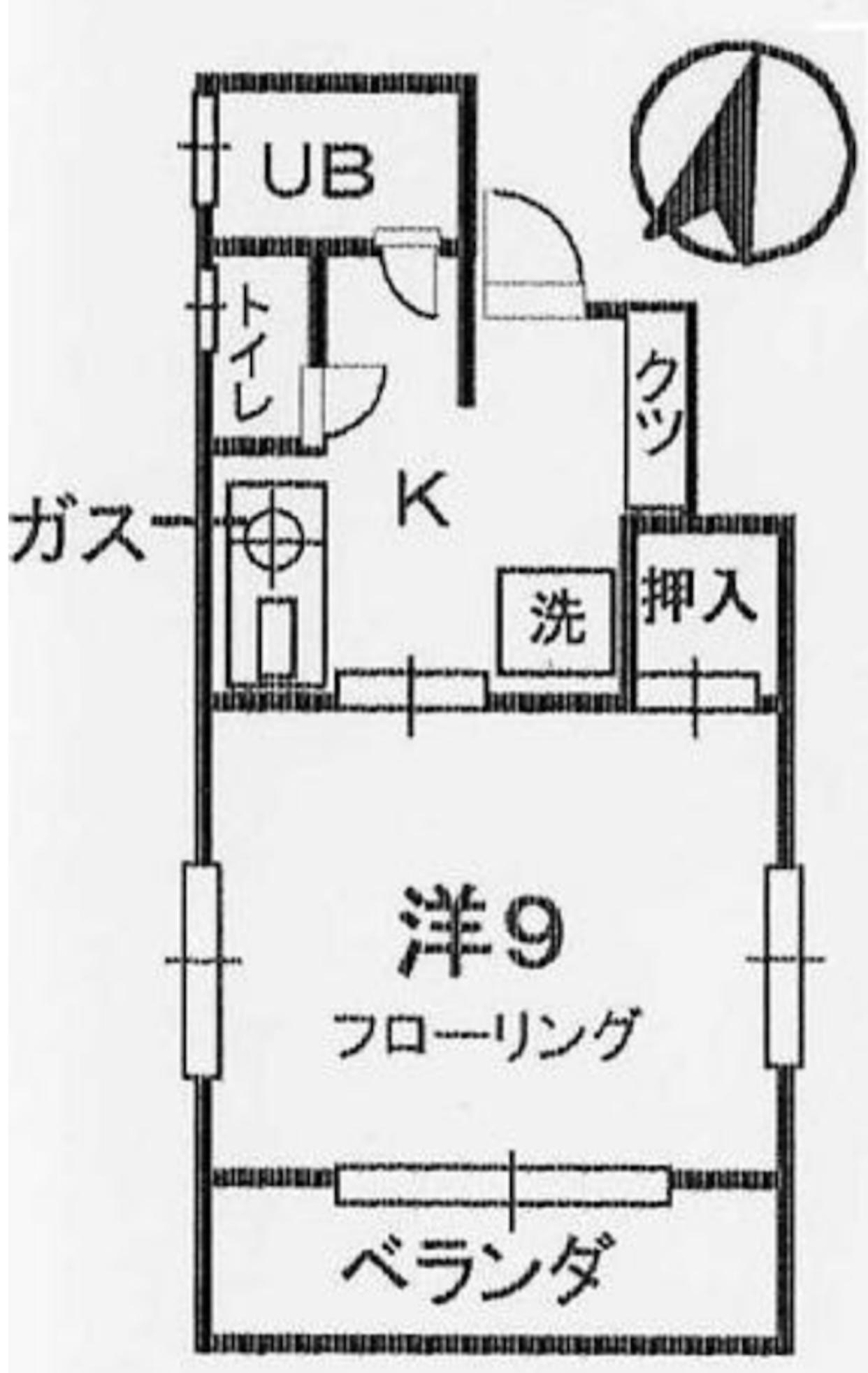 佐藤床屋ビル(1K/4階)の間取り写真