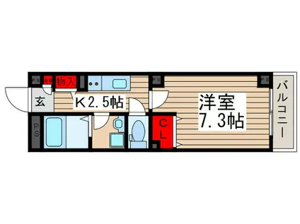 リブリ・OKUBO(1K/1階)の間取り写真