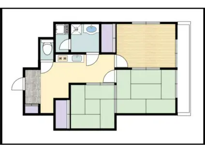 シティコーポ東古松(3K/5階)の間取り写真