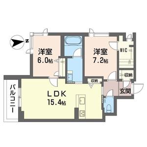 マーブル公津の杜(2LDK/3階)の間取り写真