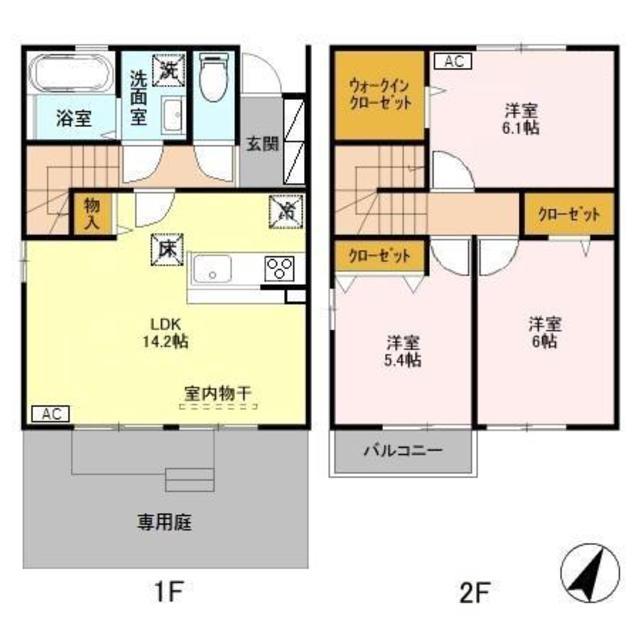 ガルリポーズ II(3LDK/1階)の間取り写真