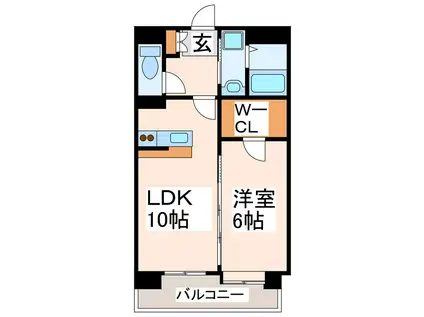 グランベリー大津駅前(1LDK/6階)の間取り写真