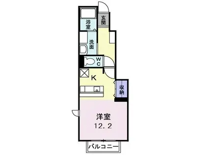 メゾン・ド・グレコ(1K/1階)の間取り写真