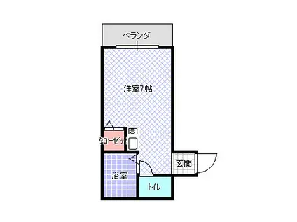 オランジーナパーク(ワンルーム/2階)の間取り写真