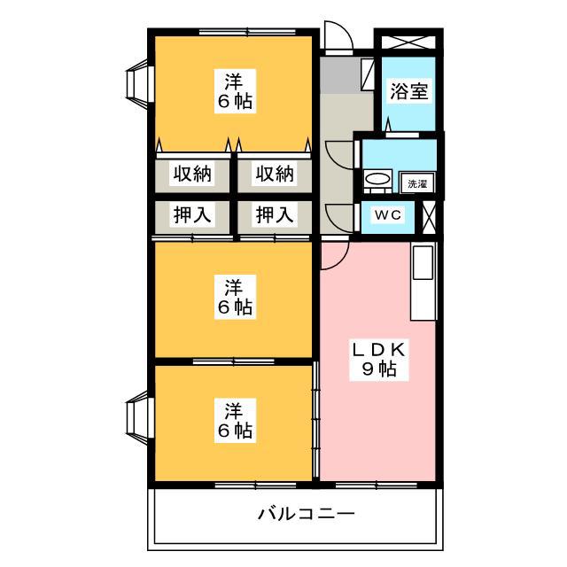 ドマーニパーチェ(3LDK/2階)の間取り写真