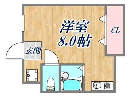 メゾンドA(ワンルーム/3階)の間取り写真