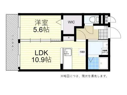BLISS小池原(1LDK/4階)の間取り写真
