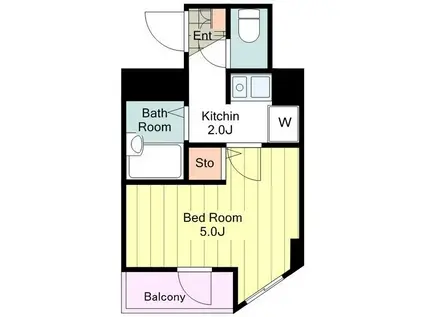 グランヴィアN(1K/4階)の間取り写真