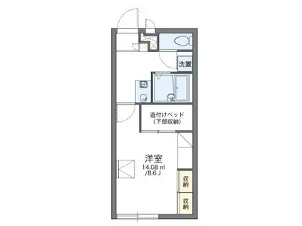 レオパレスウィンズ(1K/2階)の間取り写真