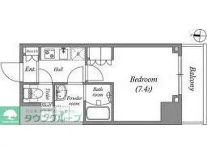 GRAN PASEO両国サウス(1K/3階)の間取り写真