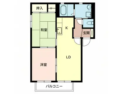 DAIKENN浜寺南町(2LDK/2階)の間取り写真