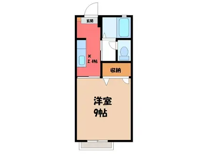 ピエールシクA(1K/1階)の間取り写真