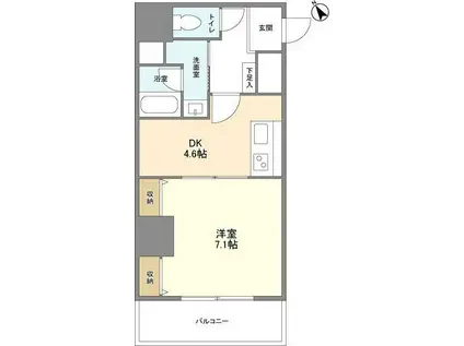 オーキッドレジデンス板橋(1DK/7階)の間取り写真