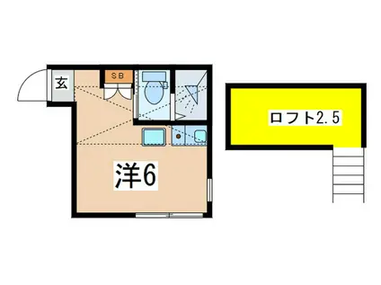 G・Aタウン神大寺(ワンルーム/2階)の間取り写真