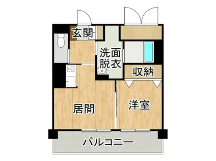 型有料老人ホームすずらん(1DK/7階)の間取り写真