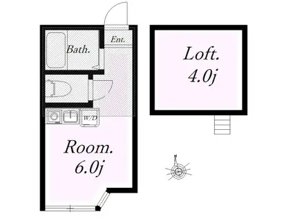 ロイヤルモアナ(ワンルーム/1階)の間取り写真