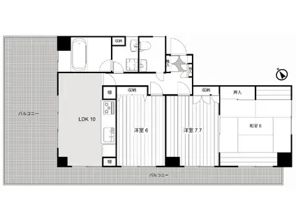 シャルマン久が原(3LDK/5階)の間取り写真