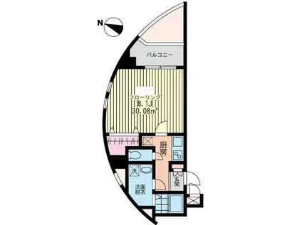 ル・ポエーム(1K/5階)の間取り写真