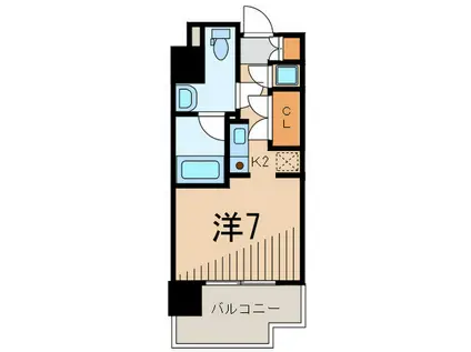 MIRACOSTA KITAMI(1K/2階)の間取り写真