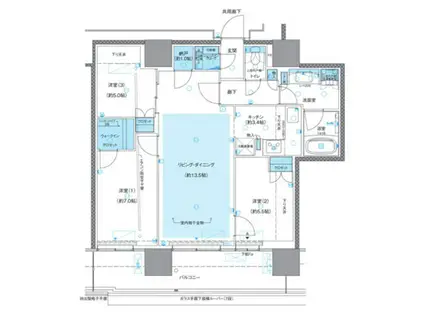 NAGOYA THE TOWER(3LDK/27階)の間取り写真