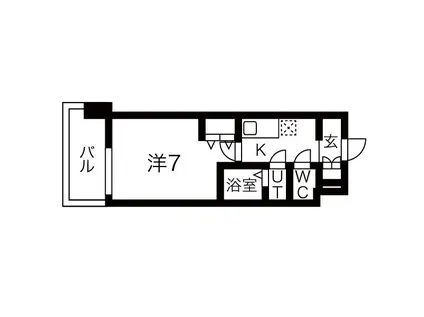 LIVIAZ OSAKA VERITE(1K/4階)の間取り写真