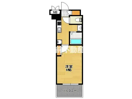 エルプレイス天神南(1K/2階)の間取り写真