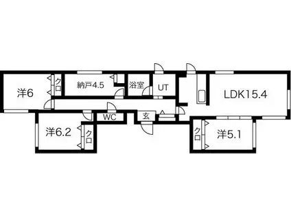 NEXT MIYANOSAWA(4LDK/3階)の間取り写真