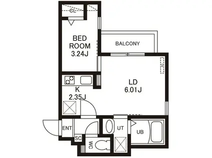 CHERIM南福岡VI(1LDK/1階)の間取り写真