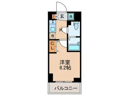 GENOVIA京成立石IIISKYGARDEN(1K/4階)の間取り写真