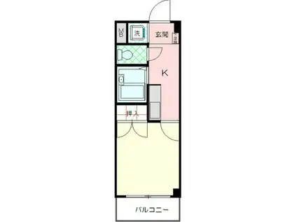 アローランド溝の口(1K/2階)の間取り写真