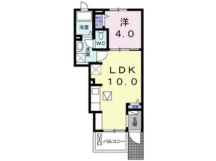 メゾン・ド・サンマリノ雅(1LDK/1階)の間取り写真