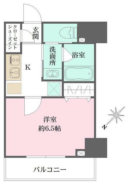 ザ・パークメゾン東大井(1K/7階)の間取り写真