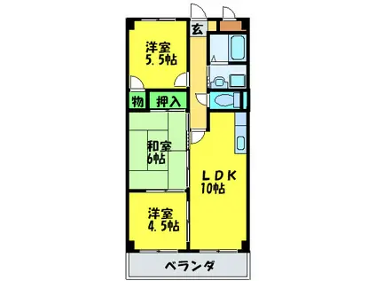 グランガーデン(3LDK/2階)の間取り写真